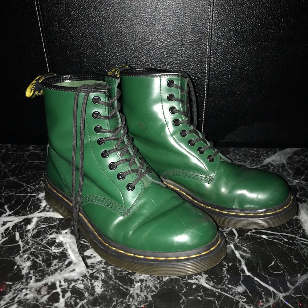 Green Dr Martens